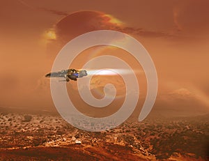 Spaceship in far words