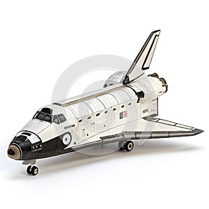 Spaceship Set Isolated on White Background photo