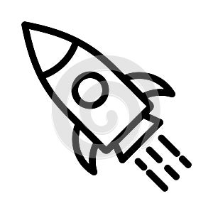 Spaceship thin line vector icon