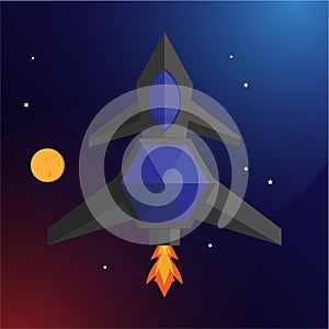 spaceship vector illustration