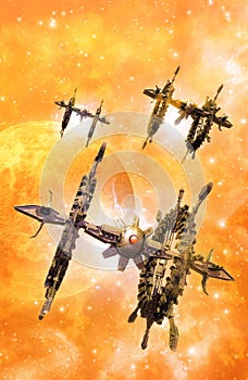 Spaceships and planet