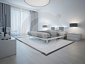 Spacious contemporary styled bedroom