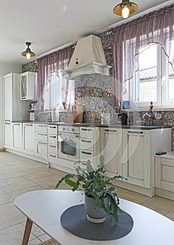 Spacious kitchen classic contemporary style