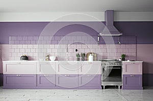 Spacious kitchen with large window