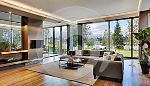 The spacious luxury living room in the Bellevue House