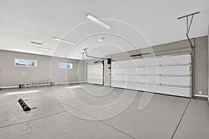 Spacious Modern Garage, Versatile Bright Garage Space, Contemporary Doubledoor Garage With Open Layout