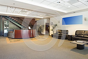 Spacious office lobby photo