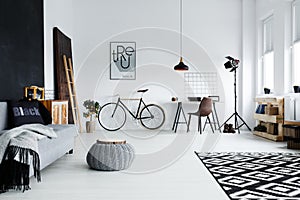 Spacious studio apartment