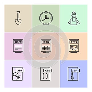 Spade ,clock , engineer , pptx ,power point , zip , compressed