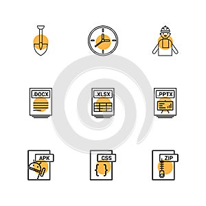 Spade ,clock , engineer , pptx ,power point , zip , compressed ,