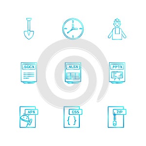 Spade ,clock , engineer , pptx ,power point , zip , compressed ,