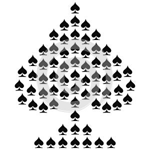 Spades. Card suit icon vector, playing cards symbols vector