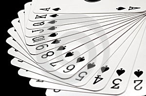 Spades on row