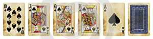 Spades Suit Vintage Playing Cards