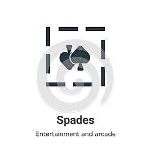 Spades vector icon on white background. Flat vector spades icon symbol sign from modern entertainment and arcade collection for