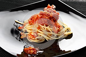 Spagetti tomato photo
