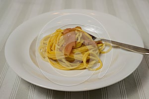 Spaghetti alla Bottarga Italian Pasta with Fish Roe