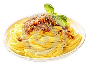 Spaghetti Bolognaise with a clipping path