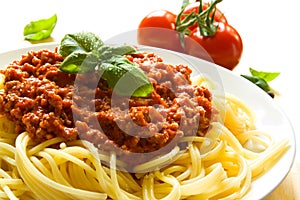 Spaghetti bolognese photo