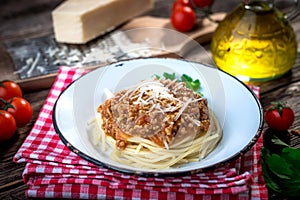 Spaghetti with bolognese sauce