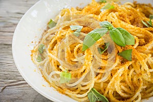 Spaghetti with bottarga