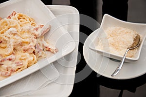 Spaghetti Carbonara with extra cheese