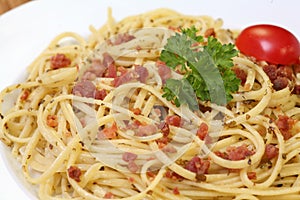 Spaghetti carbonara pasta