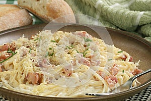 Spaghetti carbonara photo