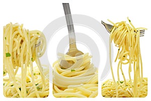 Spaghetti collage photo
