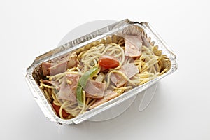 Spaghetti in Foil box food