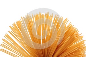 Spaghetti folded in the shape of a fam