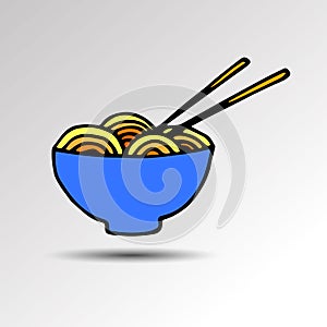 Spaghetti food pasta fork meal illustration