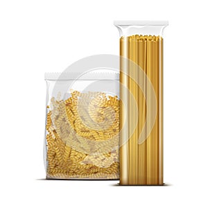 Spaghetti and Fusilli Spiral Pasta Packaging