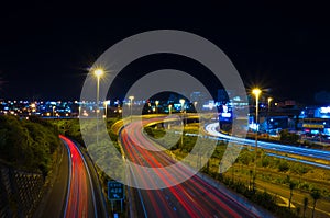 Spaghetti junction at night