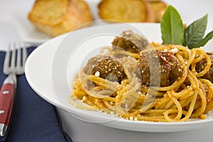 Spaghetti and meatballs