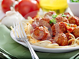 Spaghetti and meatballs