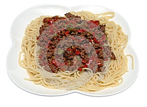 Spaghetti with minced meat sauce