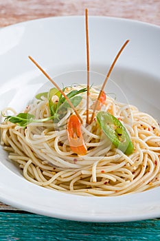 Spaghetti olio peperoncini