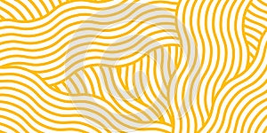 Spaghetti pattern on white. Vector illustration of noodle background. Template for banner or menu of Asian food