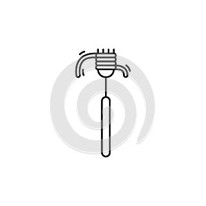 spaghetti rolled up on a fork. Vector illustration decorative design