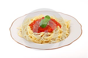 Spaghetti with sauce