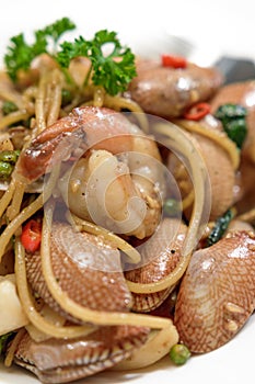 Spaghetti Seafood Thai Style.