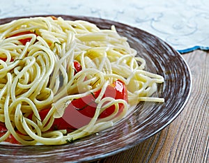 Spaghetti with Spanish flavours