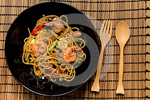Spaghetti with Spicy Mixed Seafood