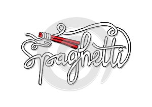 Spaghetti Text with chopsticks