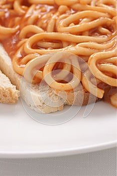Spaghetti on toast