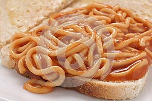 Spaghetti on toast