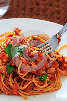 Spaghetti tomatosauce