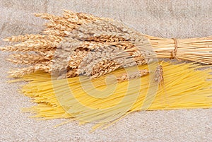 Spaghetti and wheat ears