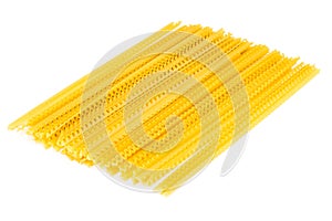 Spaghetti on white background